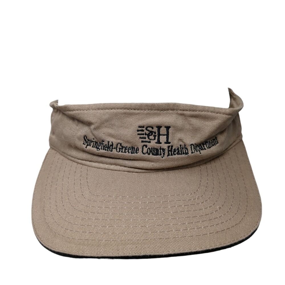 SGH Springfield Greene Country Health Department Sun Visor Hat Tan OS Norwood